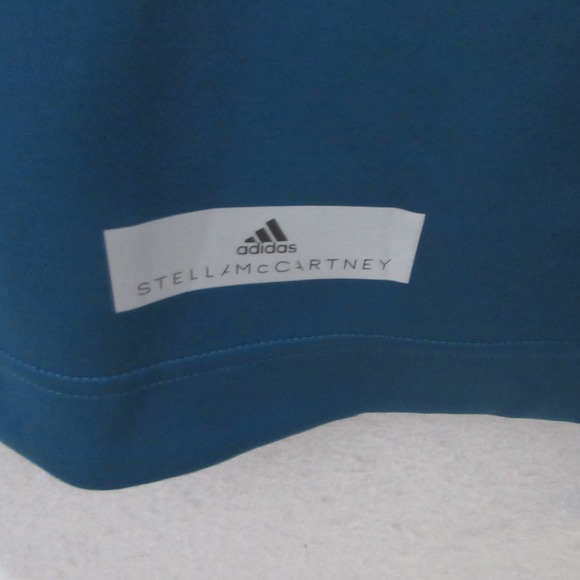 Adidas Stella McCartney Vest Medium Teal Run Gilet Shell Hood Travel Pockets‎ - Picture 10 of 11